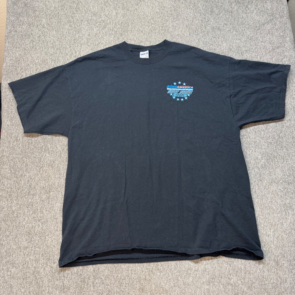 Gildan Mens SHOT Show 2012 Las Vegas GunsAmerica T-Shirt Black 2XL Vintage Style